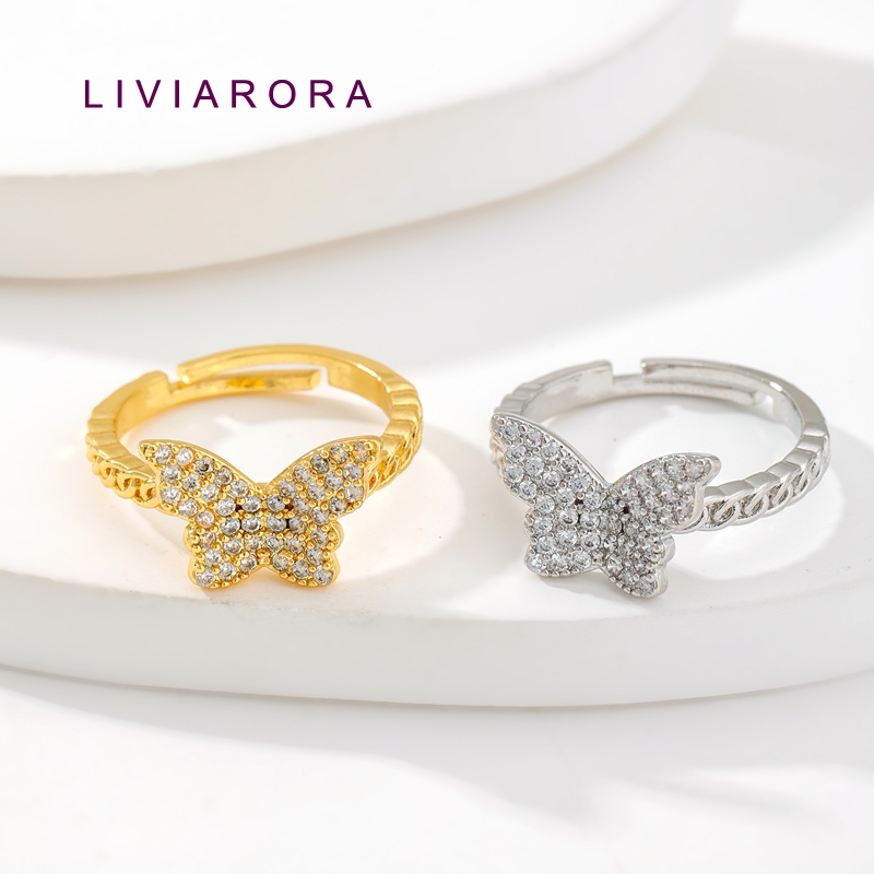 Ring Set Adjustable - 1/2/4 pezzi di anelli a farfalla
