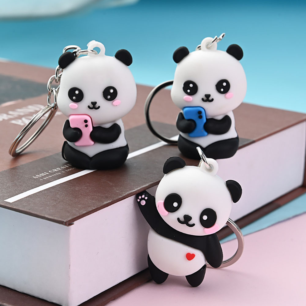 Women'S Accessories Gift Ideas - Portachiavi con Ciondolo Panda Cartoon Carino