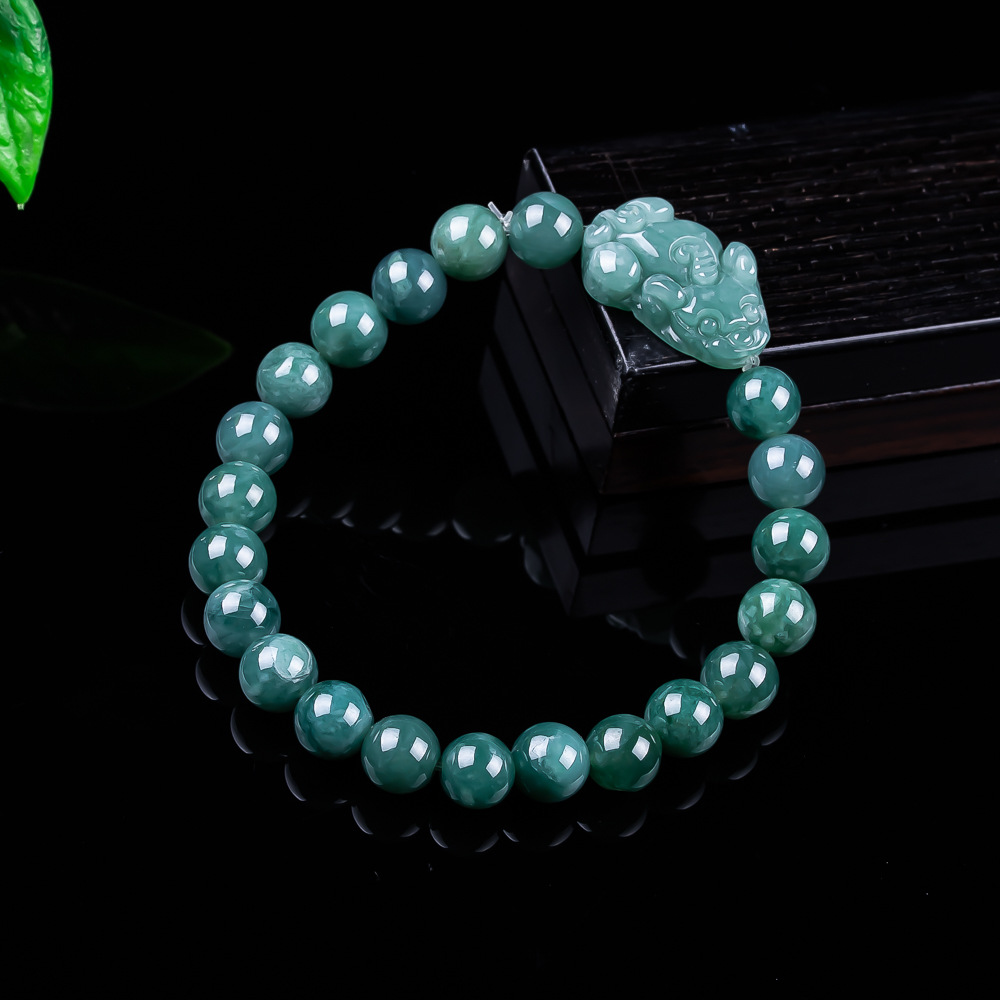Women'S Vintage Accessories - Bracciale Pixiu in Giada Birmana Naturale,