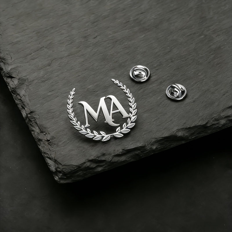 Brooch Pin Gold - Spilla Personalizzata con Iniziali in Oro,