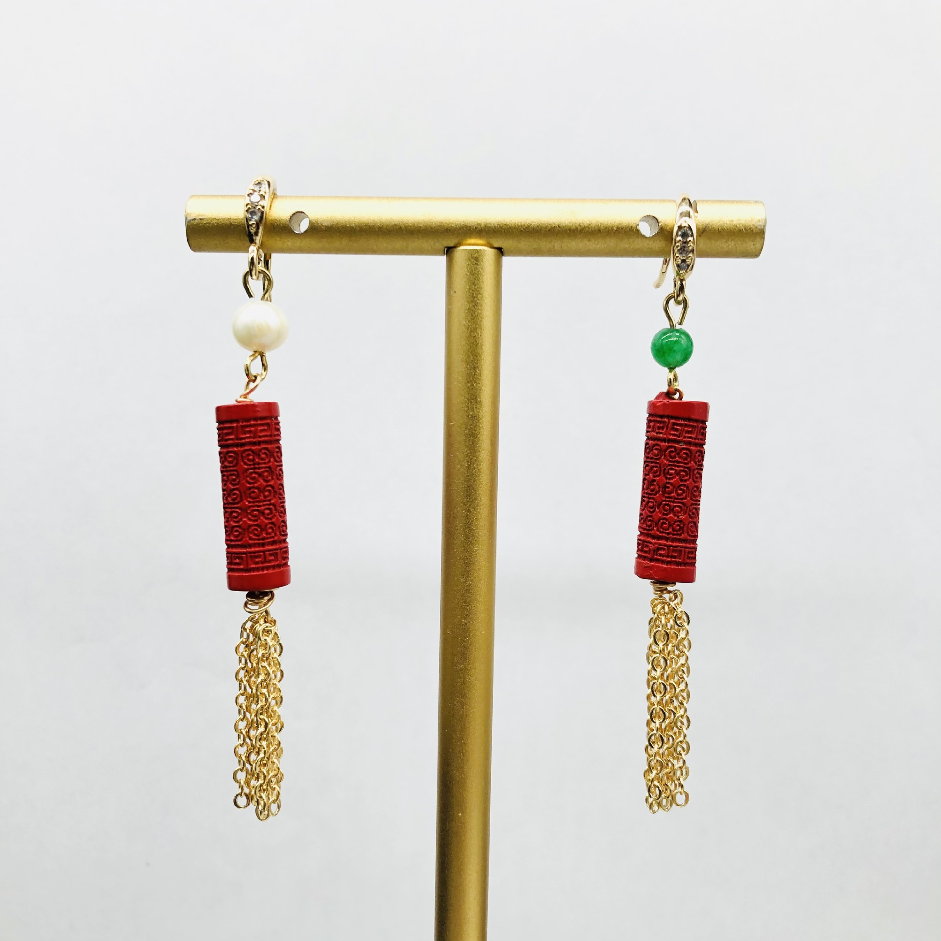 Women'S Accessories Manufacturers - AB orecchini con frange di cinabro