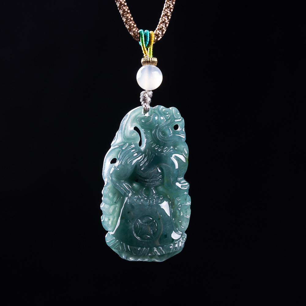 Women'S Vintage Accessories - Ciondolo Pixiu in Giadeite Birmana, Talismani