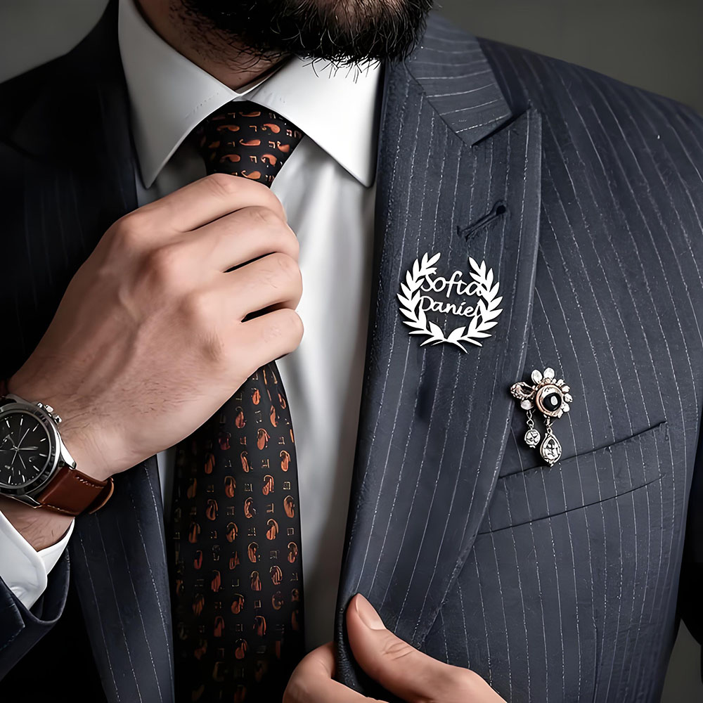 Brooch Pin Gold - Spilla da Bavero Personalizzata con Doppio