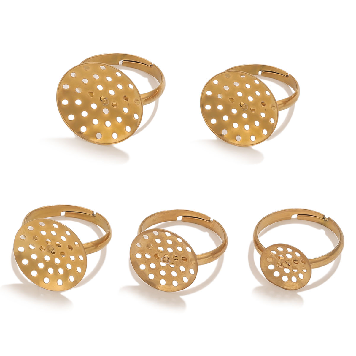 Ring Set Adjustable - 10 pz/lotto Anello In Acciaio Inox