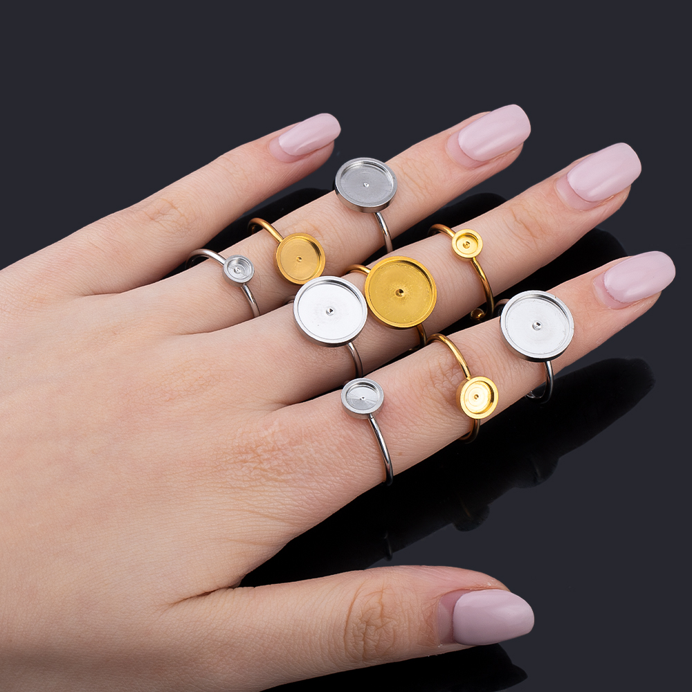 Ring Set Adjustable - 10 pz Regolabile Anello di Barretta