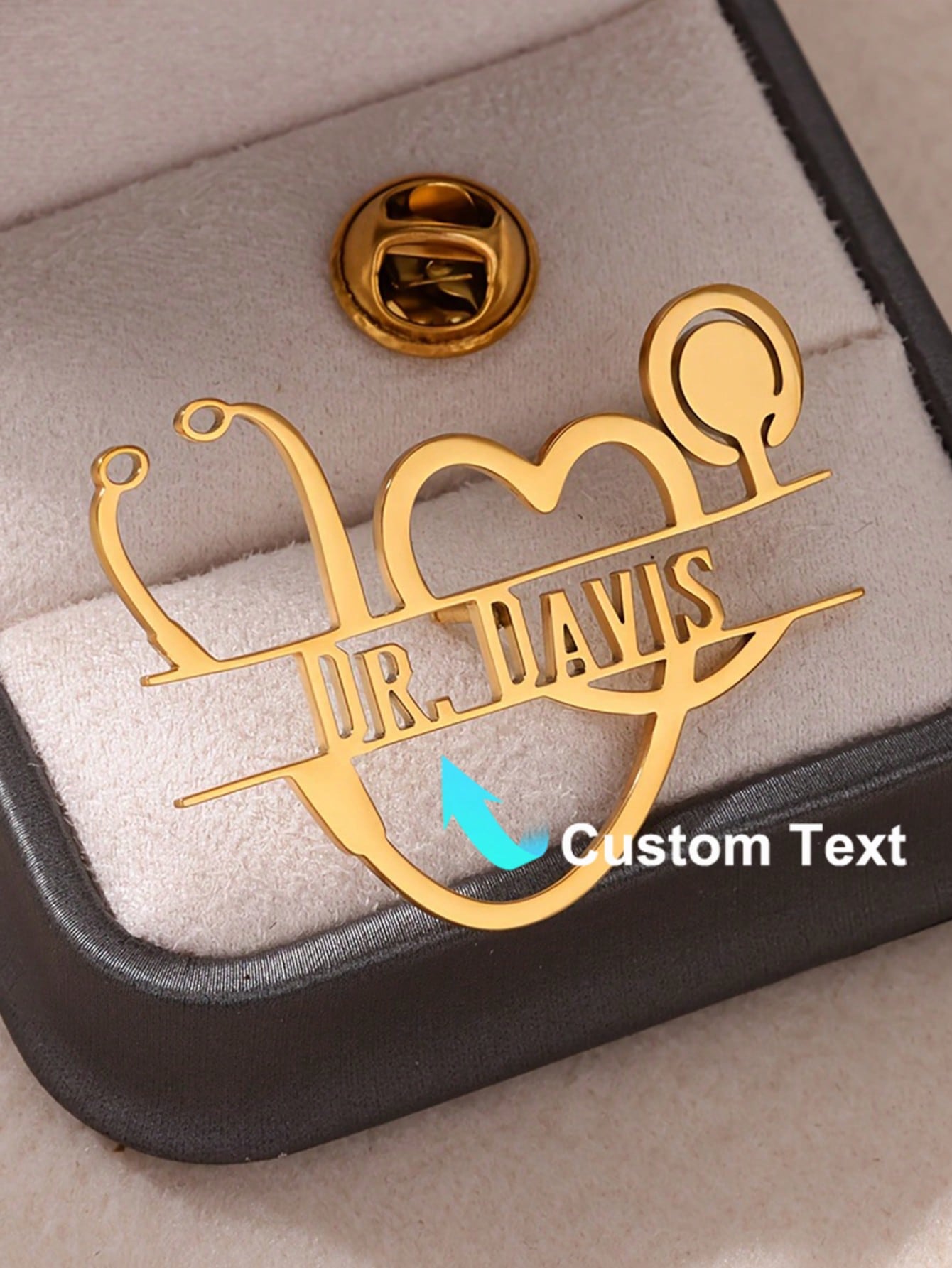 Brooch Pin Gold - Spilla a forma di cuore con