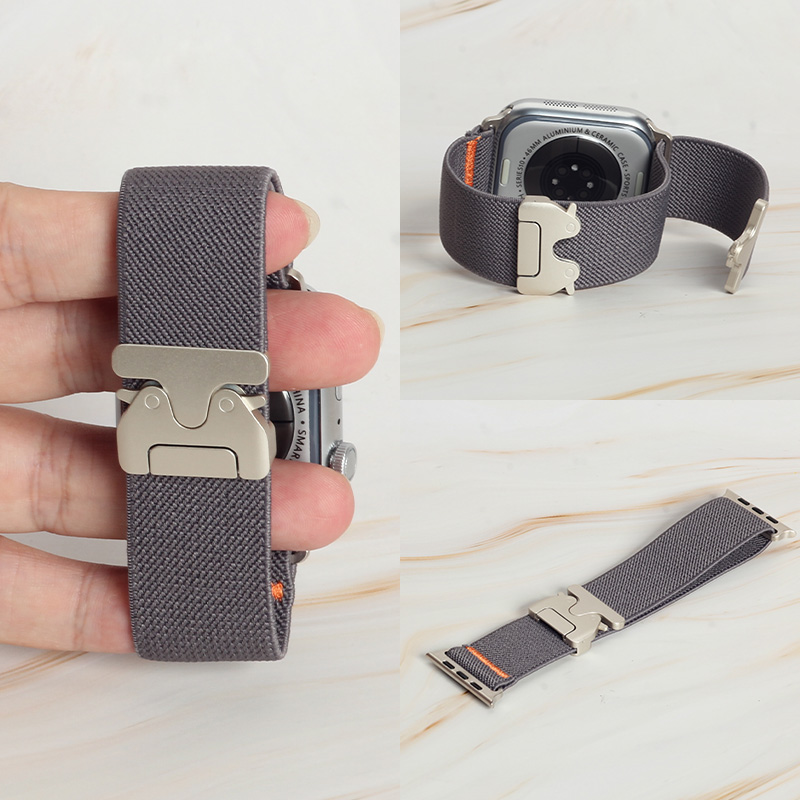 Women Accessories Website - Cinturino in nylon elastico con cuciture