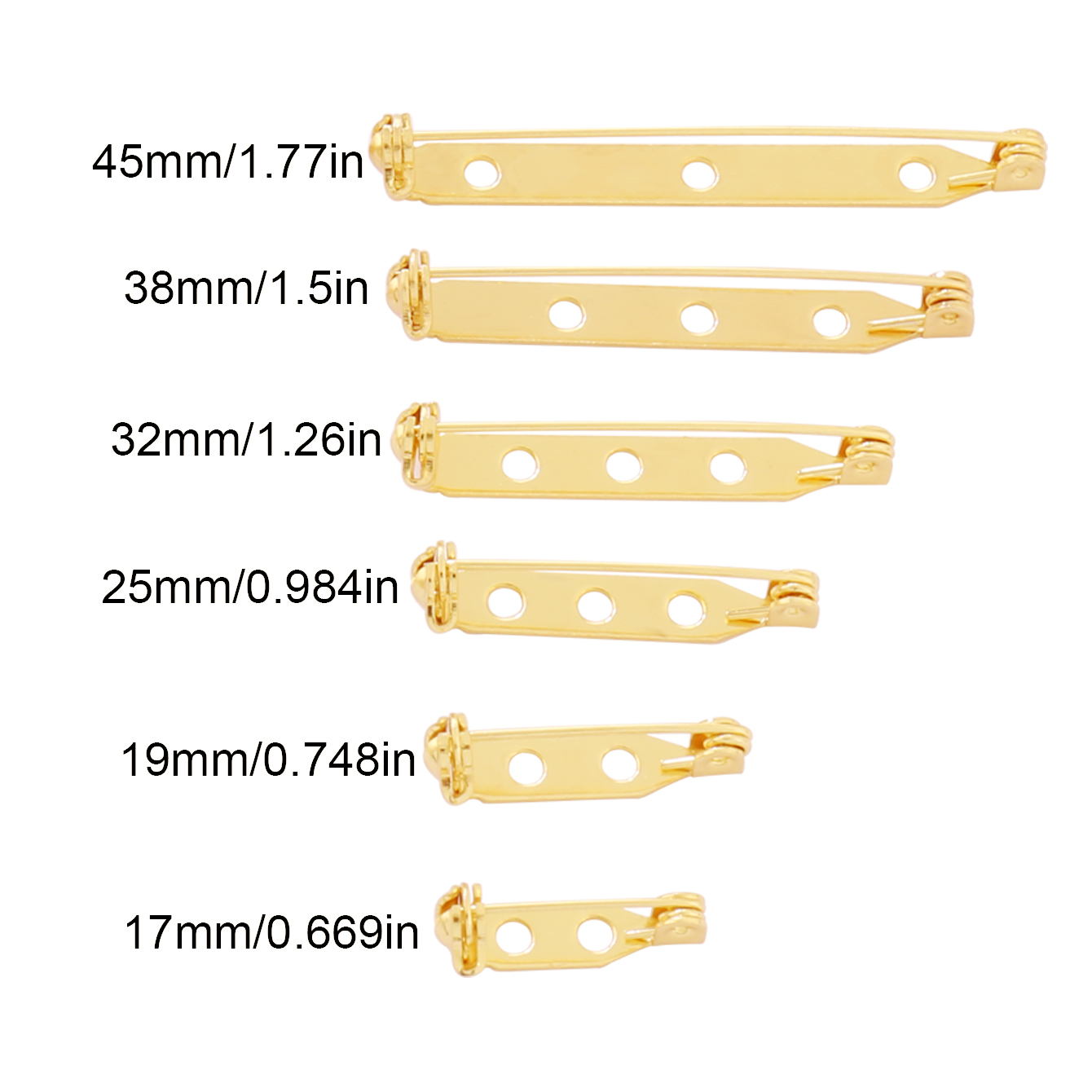 10 pz 17-45mm Spilla Clip Base - Brooch Pin Gold recensione e prezzo