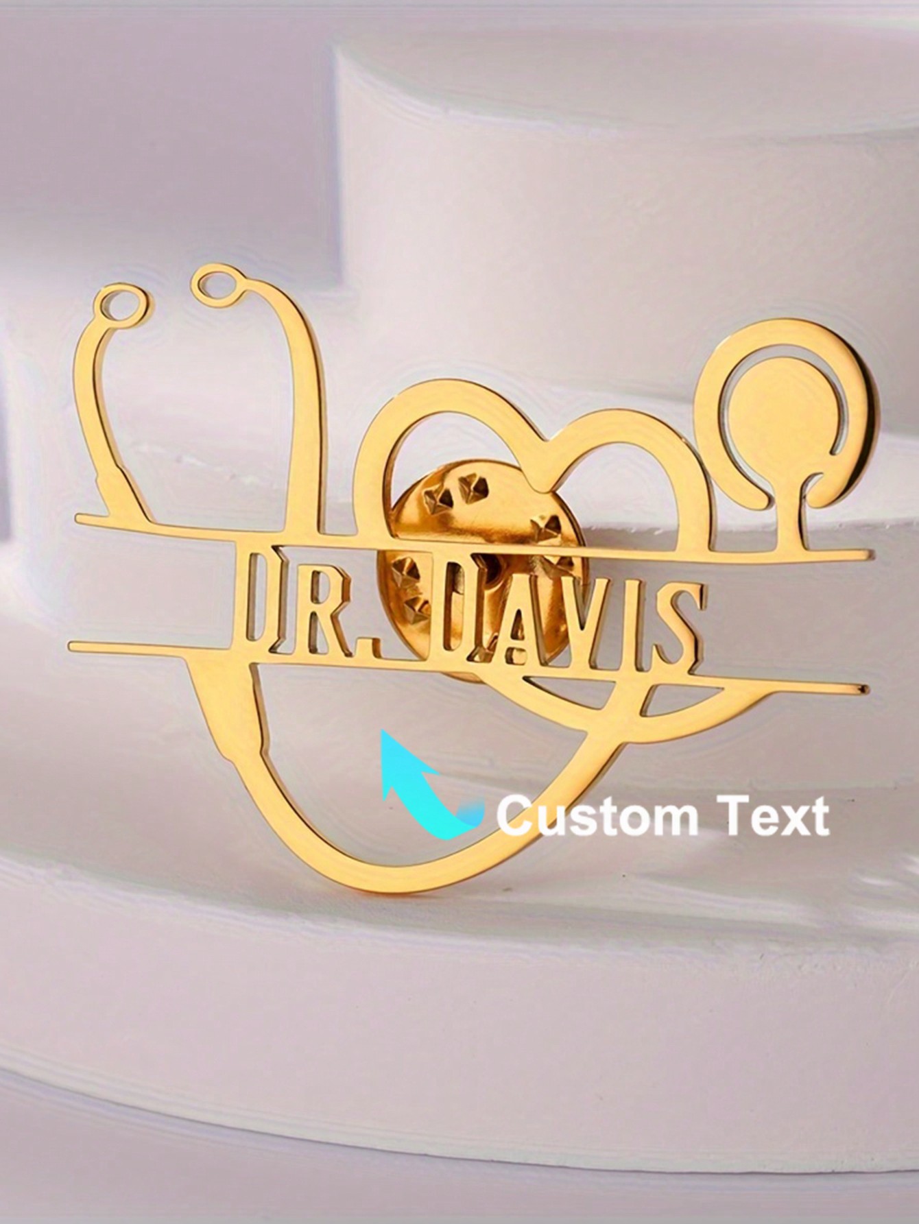 Spilla a forma di cuore con st - Brooch Pin Gold recensione e prezzo