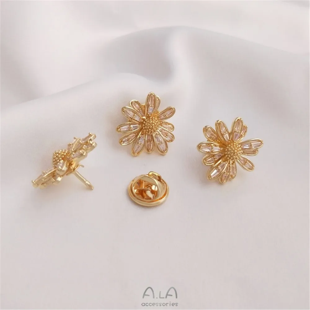 14K placcato oro micro intarsi - Brooch Pin Gold recensione e prezzo