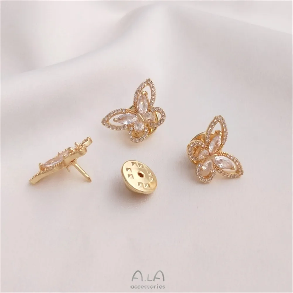 14K placcato oro micro intarsi - Brooch Pin Gold recensione e prezzo