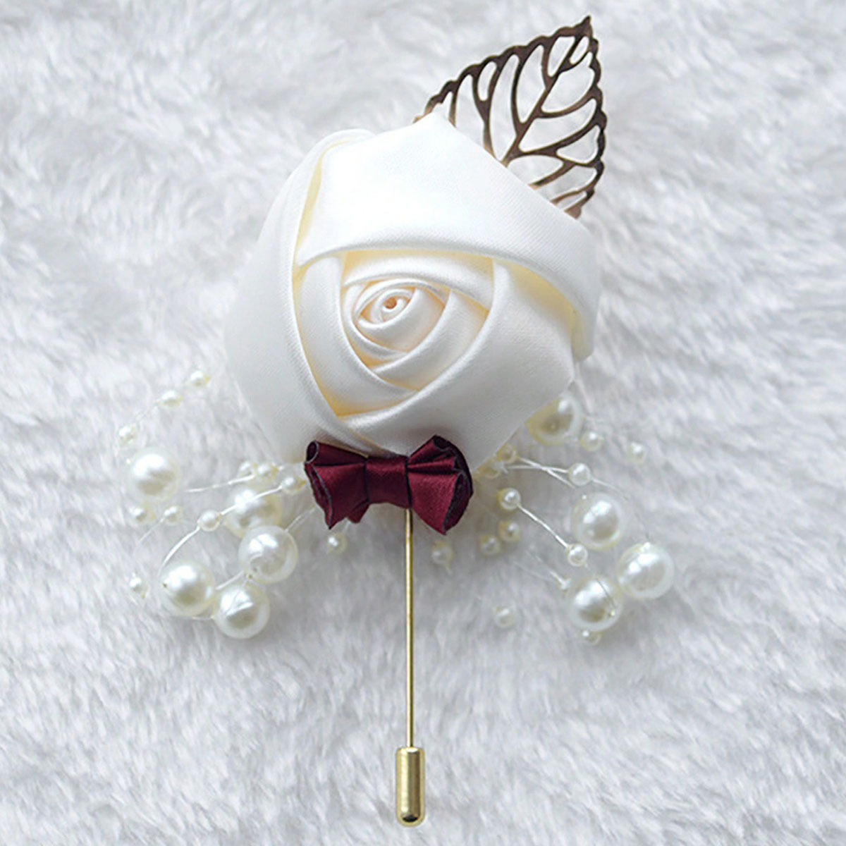 1 Pezzo Boutonnière da Sposo a - Brooch Pin Gold recensione e prezzo