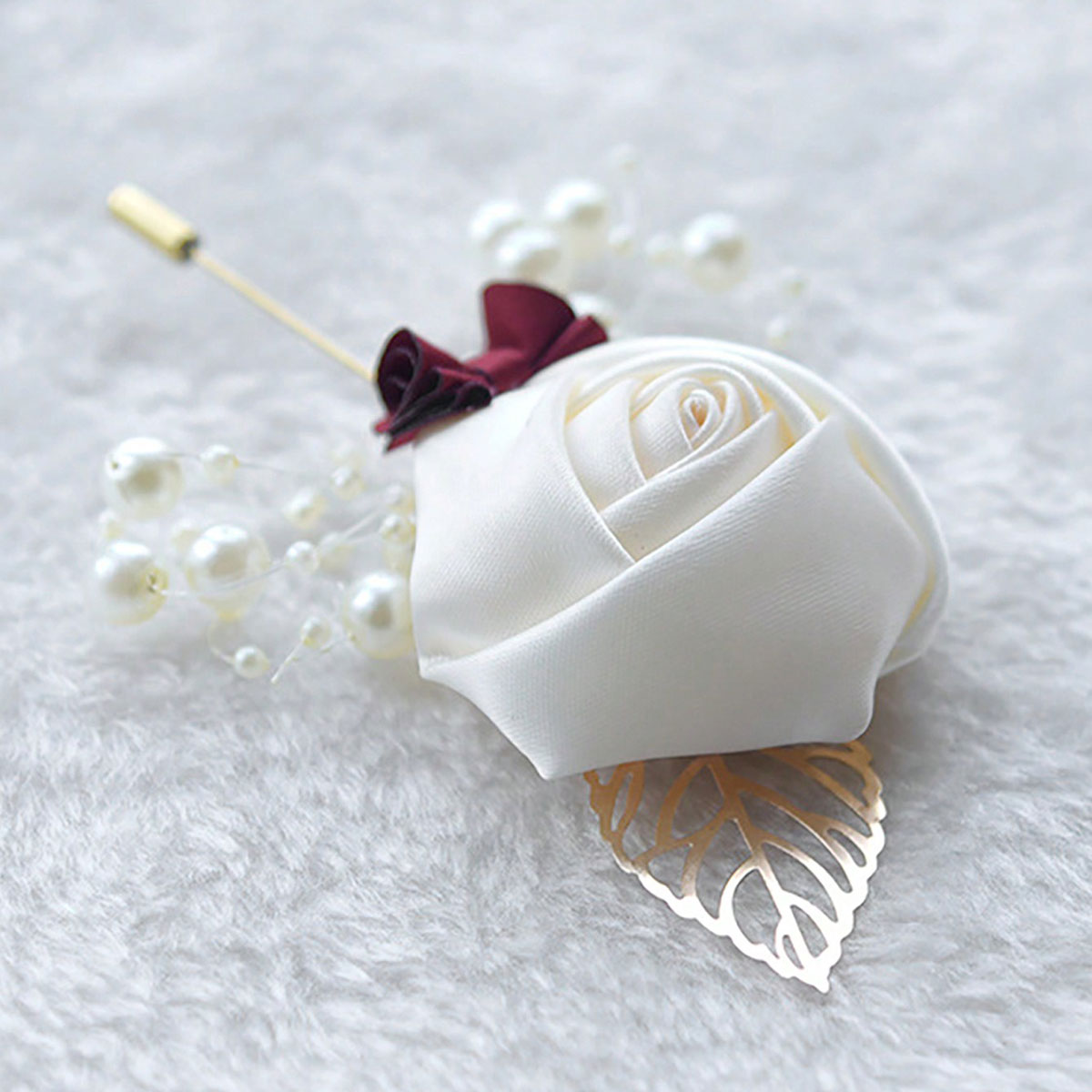 1 Pezzo Boutonnière da Sposo a - Brooch Pin Gold recensione e prezzo